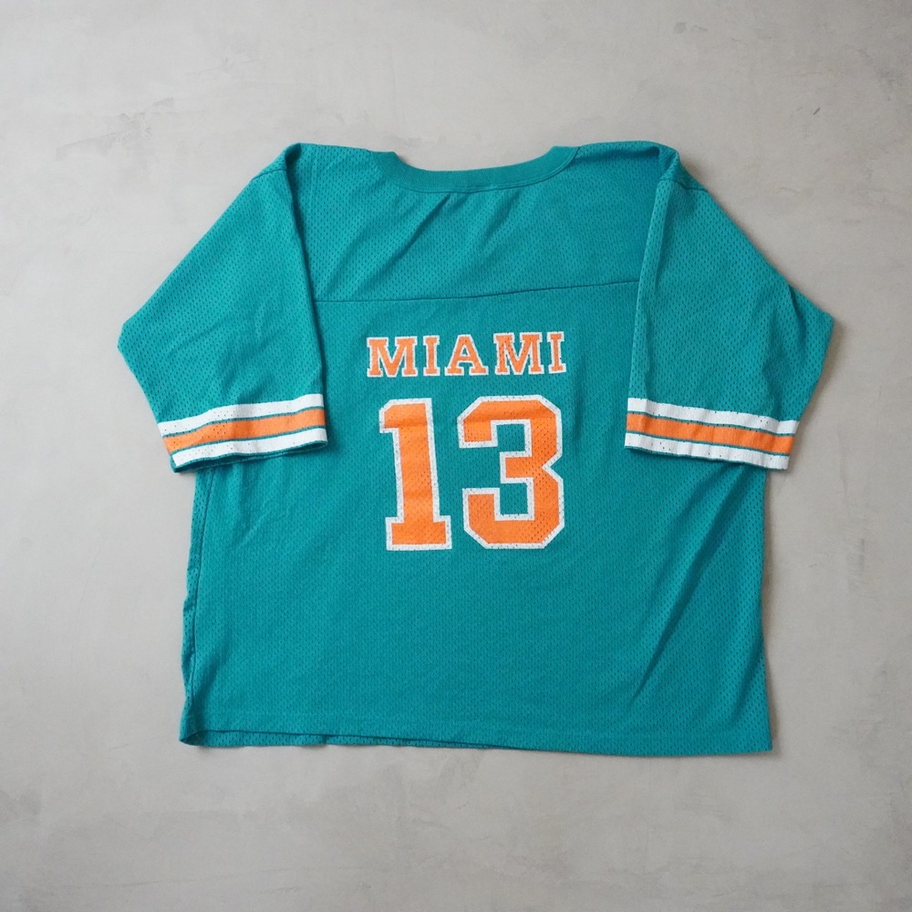 Vintage Miami 13 Mesh Jersey 2X Mens 90s Teal Football Gameday Esprit by Campus - Picture 2 of 8